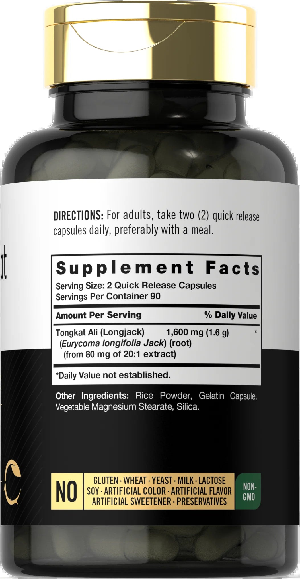 Tongkat Ali 1600Mg | 180 Capsules | Non-Gmo and Gluten Free Supplement | by Carlyle