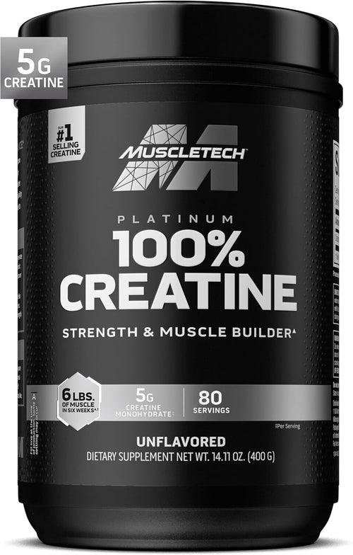 Creatine Monohydrate Powder Platinum Pure Micronized Muscle Recovery + Builder