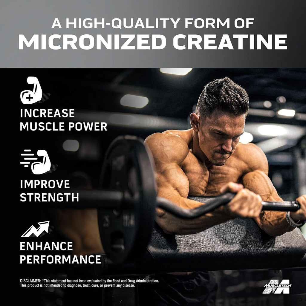 Creatine Monohydrate Powder Platinum Pure Micronized Muscle Recovery + Builder