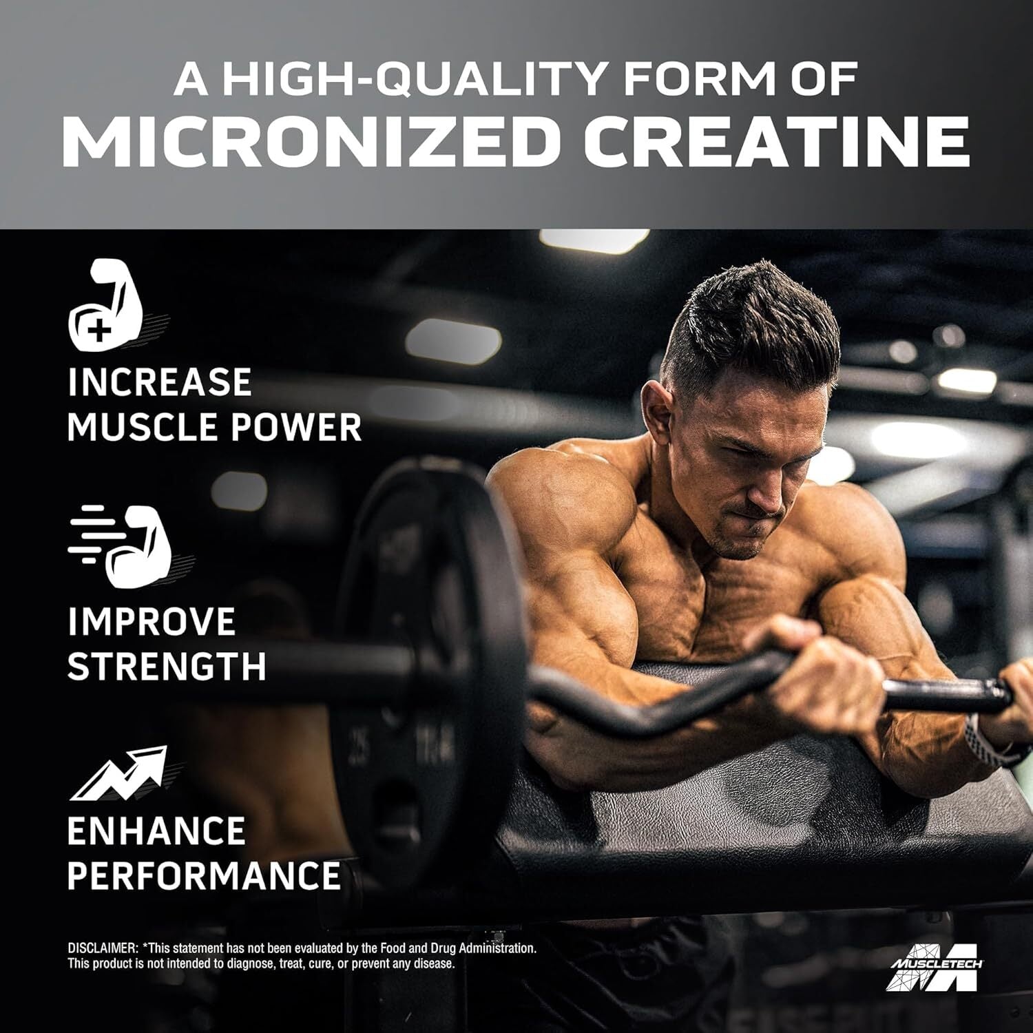 Creatine Monohydrate Powder Platinum Pure Micronized Muscle Recovery + Builder