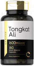 Tongkat Ali 1600Mg | 180 Capsules | Non-Gmo and Gluten Free Supplement | by Carlyle