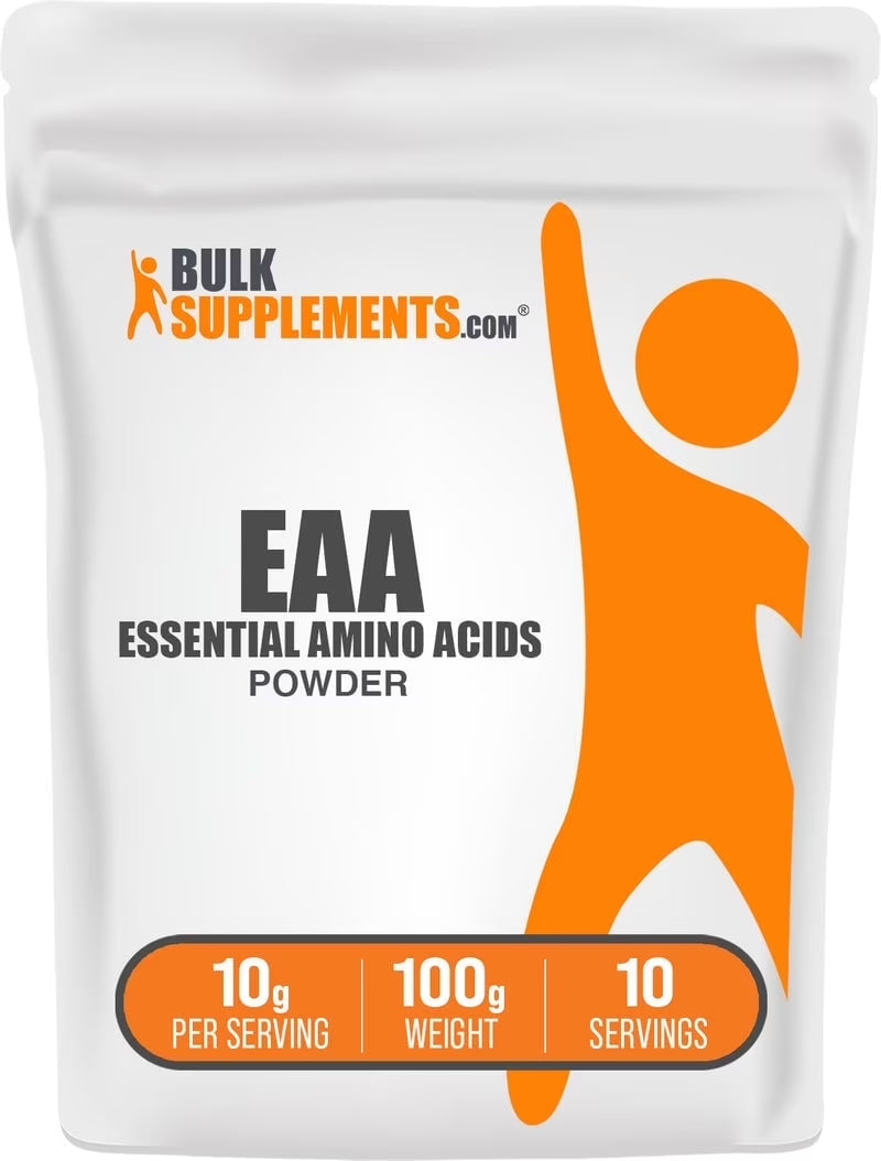 Bulksupplements EAA Powder - Dietary Supplement, Essential Amino Acids Powder, Unflavored, 10G per Serving, 100G (3.5 Oz)